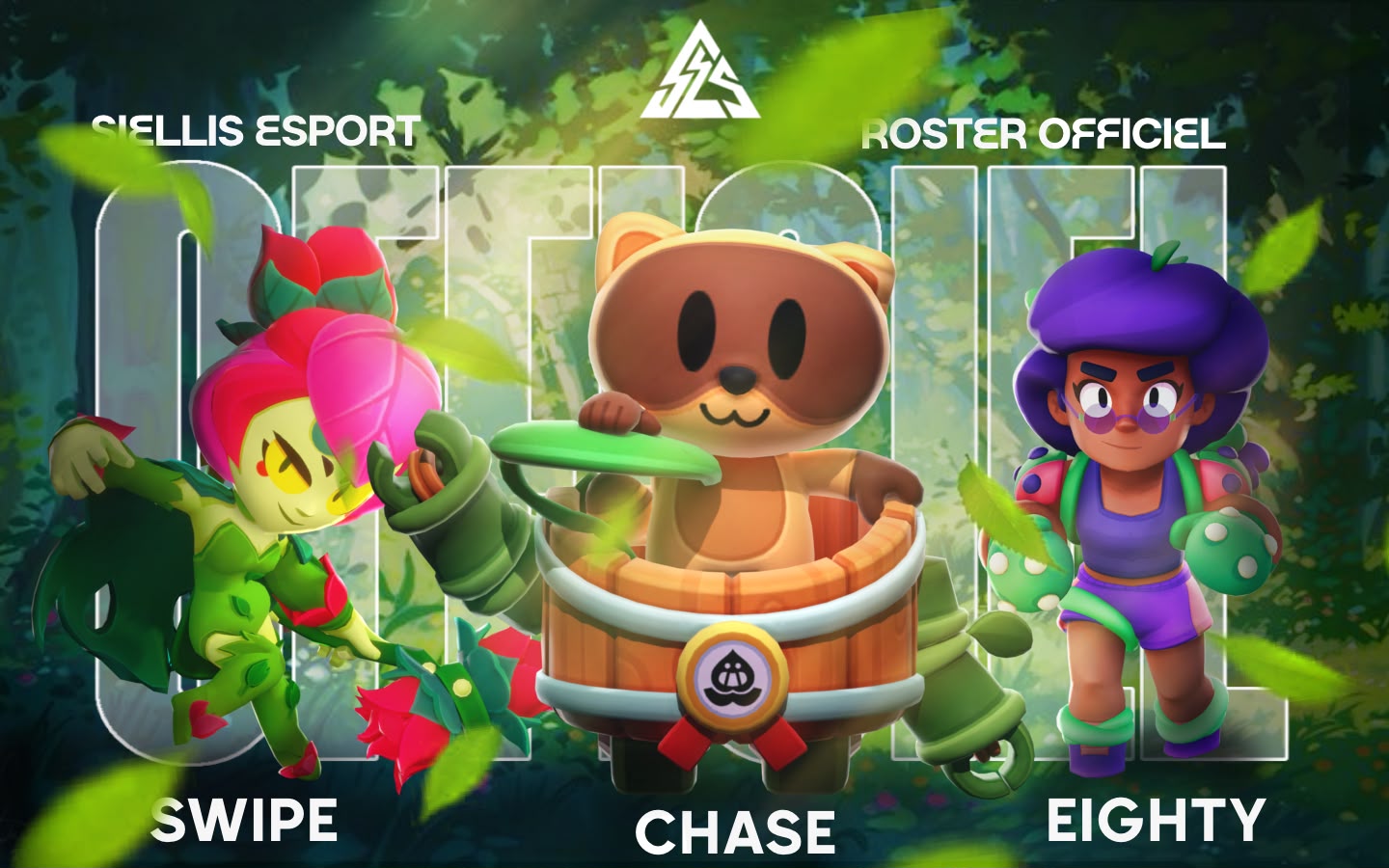 Siellis Esports official roster featuring Swipe, Chase, and Eighty